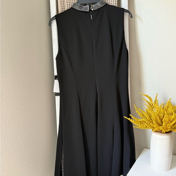 Karl Lagerfeld Black Mini Dress with Silver Accents - Picture 2 of 7